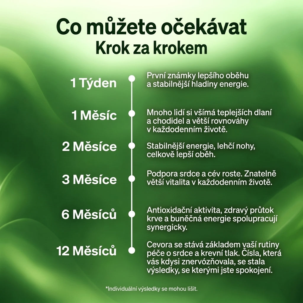 Cevora — 24 měsíců zrající česnekový extrakt s CoQ10 a vitamínem K2